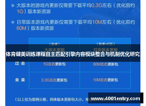 体育健美训练课程自主匹配引擎内容模块整合与机制优化研究